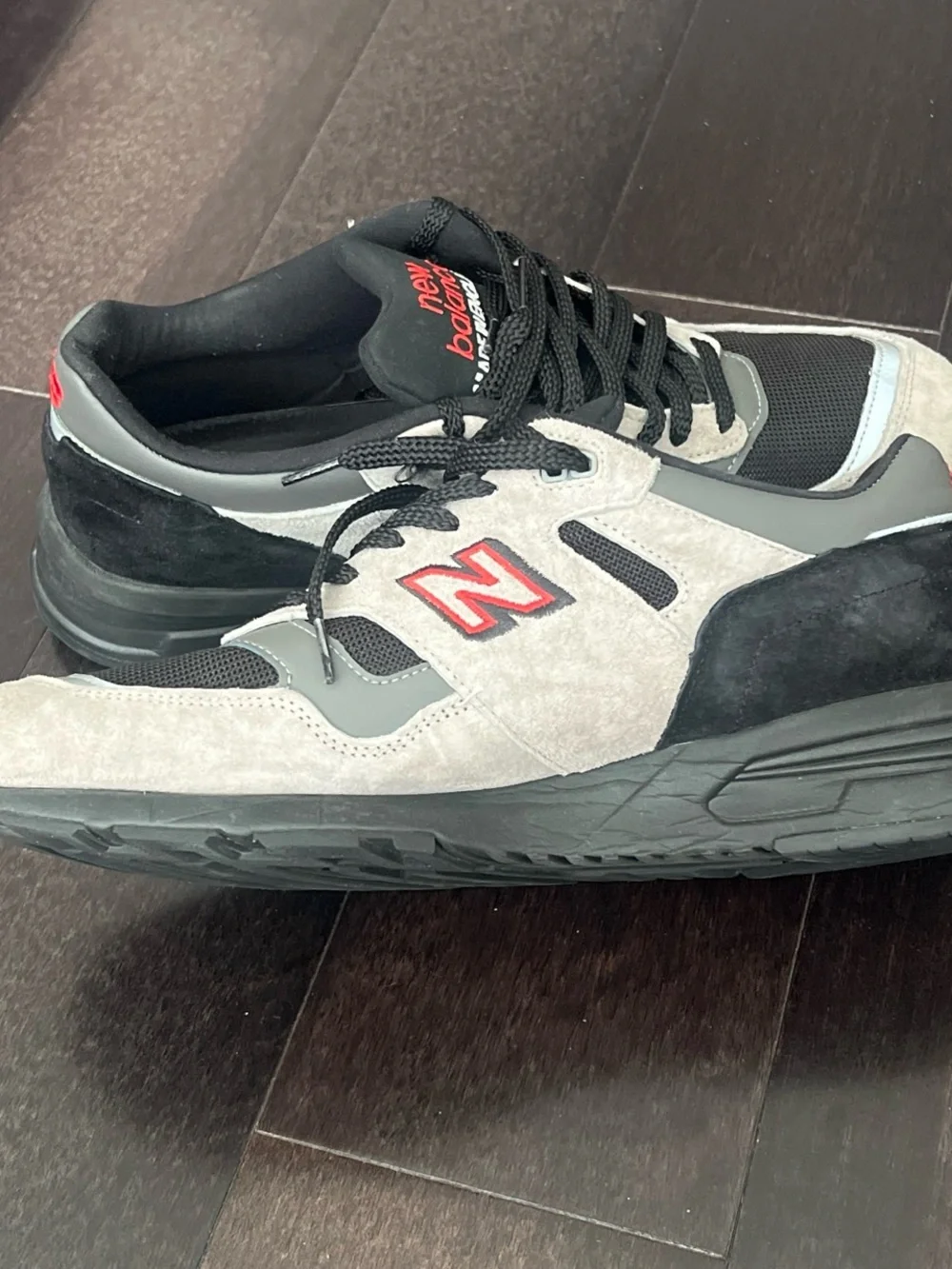 New Balance 1530 Gray & Black Suede Sneakers made in england
